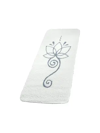 THE SPIRIT OF OM | Yogamatte Lebensblume Design gefüllt | creme